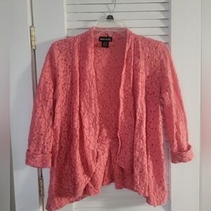 Wet Seal Pink Lace Women Cardigan